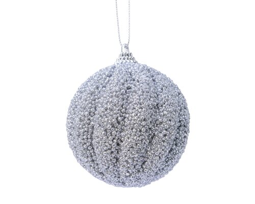 Decoris Kerstbal foam glitter glitter