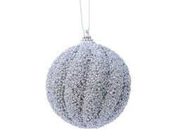 Decoris Kerstbal foam glitter glitter