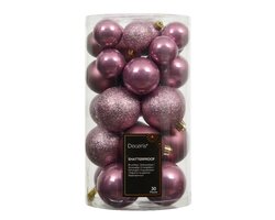 Kerstbalmix plc d6cm pnk 30st - afbeelding 1