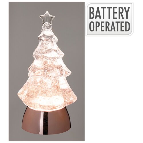 Kerstboom Met Led 11X21Cm Roze