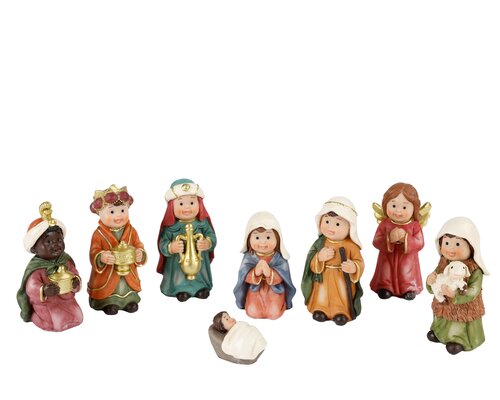 Decoris Kerstgroep polyresin painting - afbeelding 1