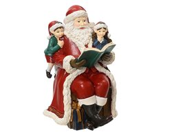 Decoris Kerstman polyresin sitting childs