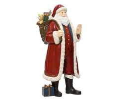 Decoris Kerstman polyresin standing giftbag