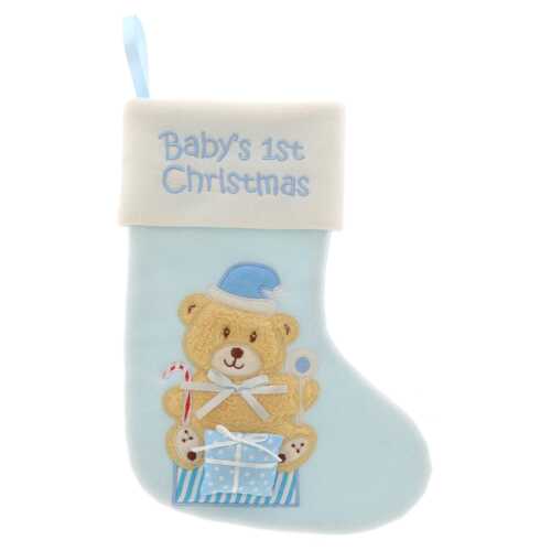 Kerstsok baby blauw