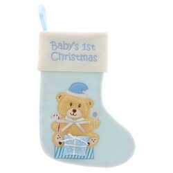 Kerstsok baby blauw
