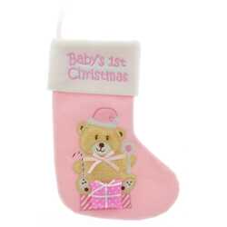 Kerstsok baby oudroze