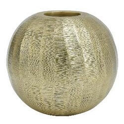 PTMD Kikie Gold aluminium candle holder sphere M