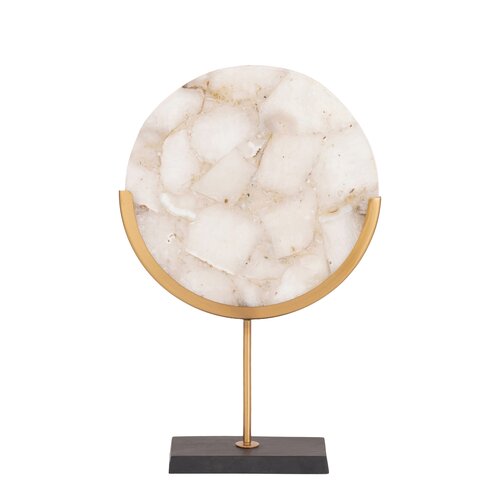 PTMD Kolton Natural quartz round statue on base L - afbeelding 1