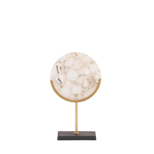 PTMD Kolton Natural quartz round statue on base S - afbeelding 1