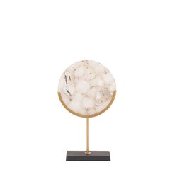PTMD Kolton Natural quartz round statue on base S - afbeelding 1