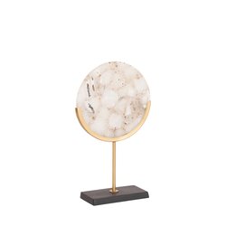 PTMD Kolton Natural quartz round statue on base S - afbeelding 2