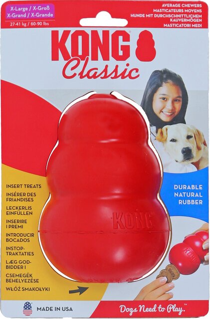 KONG HOND CLASSIC RUBBER ROOD EXTRA LARGE - afbeelding 1