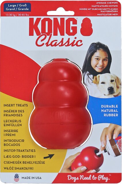 KONG HOND CLASSIC RUBBER ROOD LARGE - afbeelding 1