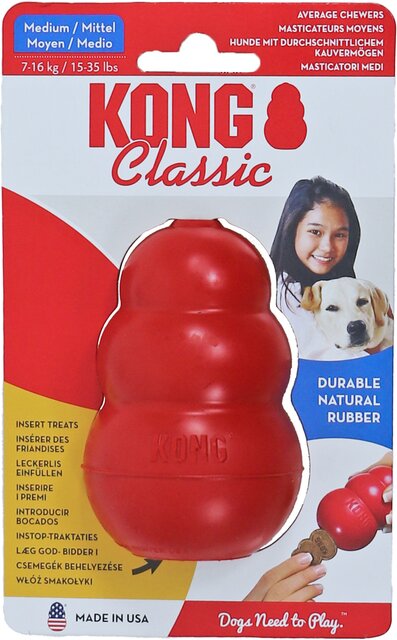 KONG HOND CLASSIC RUBBER ROOD MEDIUM - afbeelding 1