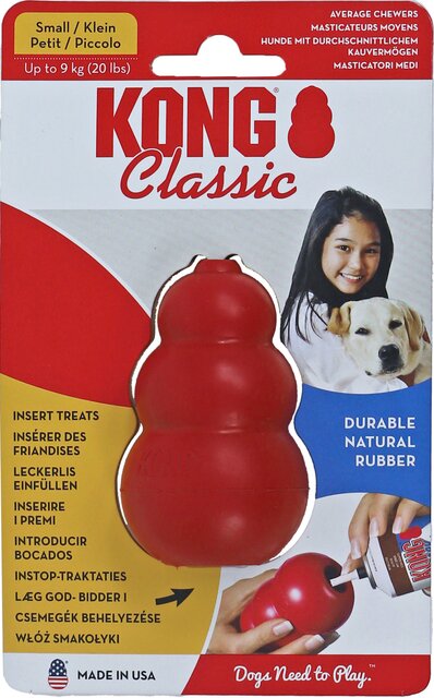 KONG HOND CLASSIC RUBBER ROOD SMALL - afbeelding 1