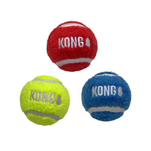 KONG HOND SPORT SOFTIES BALLS 3 ST.ASSORTED MEDIUM - afbeelding 1