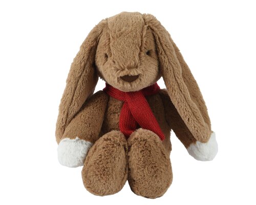 Konijn pluche l25b12h25cm bruin