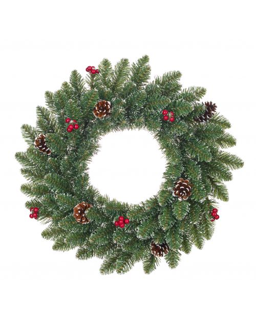 Black Box Trees Creston krans bes groen frosted TIPS 142 - d60cm