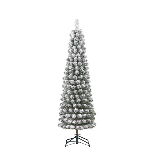 Black Box Trees Charlton Pilar kerstboom groen frosted TIPS 362 - h215xd56cm - afbeelding 1