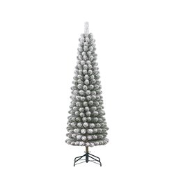 Black Box Trees Charlton Pilar kerstboom groen frosted TIPS 362 - h215xd56cm - afbeelding 1