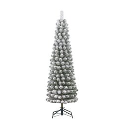 Black Box Trees Charlton Pilar kerstboom groen frosted TIPS 409 - h230xd58cm - afbeelding 1