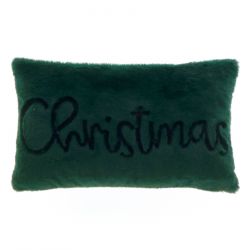 Kussen christmas l30b50cm d.groen - afbeelding 1