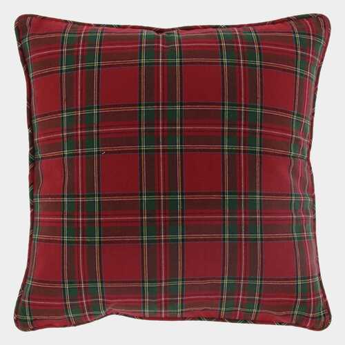Kussen Xmas tartan 45x45cm red