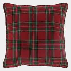 Kussen Xmas tartan 45x45cm red