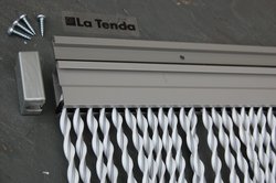 La Tenda Vliegengordijn Riva 2 90X210 Wit-Grijs - afbeelding 2