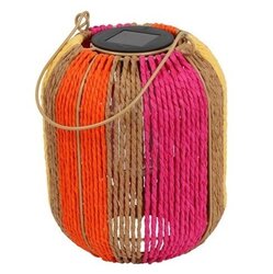 Lantaarn milan stof 18x11x24cm mlt