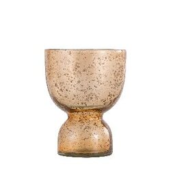 PTMD Laurynn Brown stone look glass tealight on base S