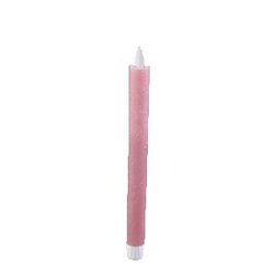 PTMD LED Diner Candle floral pink moveable flame 2PCS