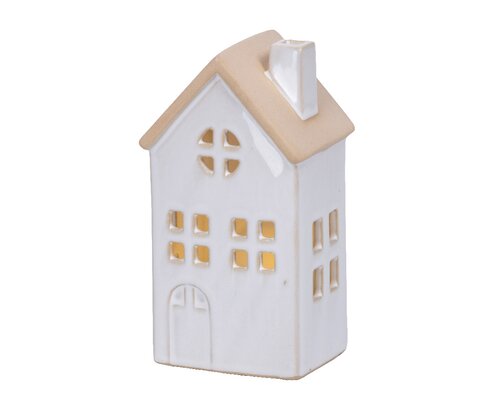 Led huis l7b8.7h15.5cm-1l wit/wwit - afbeelding 1