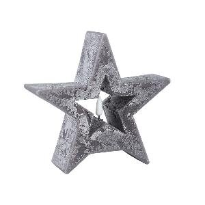 PTMD LED light Candle grey star shaped flickering new