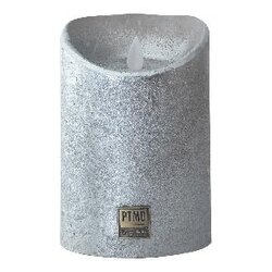 PTMD LED Light Candle metallic taupe moveable flame L