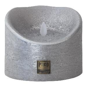 PTMD LED Light Candle metallic taupe moveable flame XL