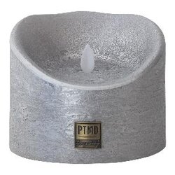 PTMD LED Light Candle metallic taupe moveable flame XL