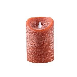 PTMD LED Light Candle rust orange moveable flame L