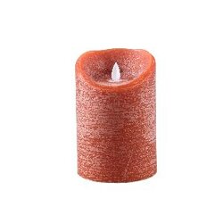 PTMD LED Light Candle rust orange moveable flame L
