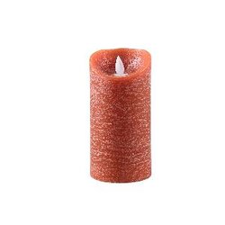 PTMD LED Light Candle rust orange moveable flame M