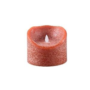 PTMD LED Light Candle rust orange moveable flame XL