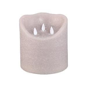 PTMD LED Light Candle rustic beige moveable 3 flames