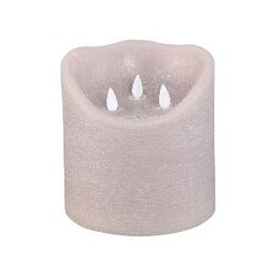 PTMD LED Light Candle rustic beige moveable 3 flames