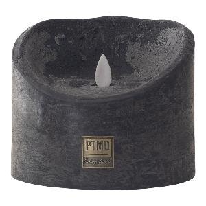 PTMD LED Light Candle rustic black moveable flame XL