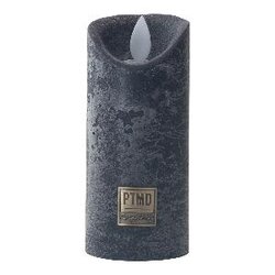 PTMD LED Light Candle rustic black moveable flame XS