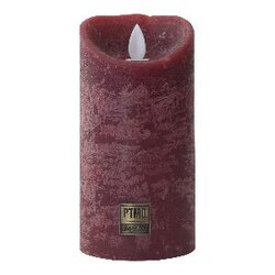 PTMD LED Light Candle rustic bordeaux moveable flame M