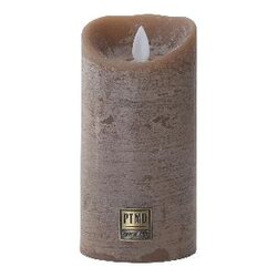 PTMD LED Light Candle rustic brown moveable flame M