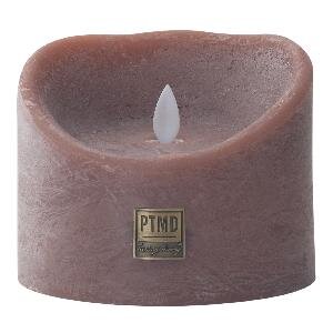PTMD LED Light Candle rustic brown moveable flame XL