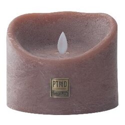 PTMD LED Light Candle rustic brown moveable flame XL