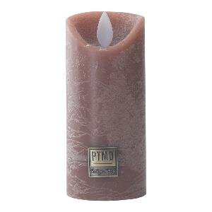 PTMD LED Light Candle rustic brown moveable flame XS
